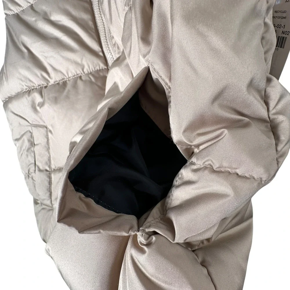 Old Navy Kids Puffer Vest Tan‎ Zip Front Pockets Size Small 6 7 NWT